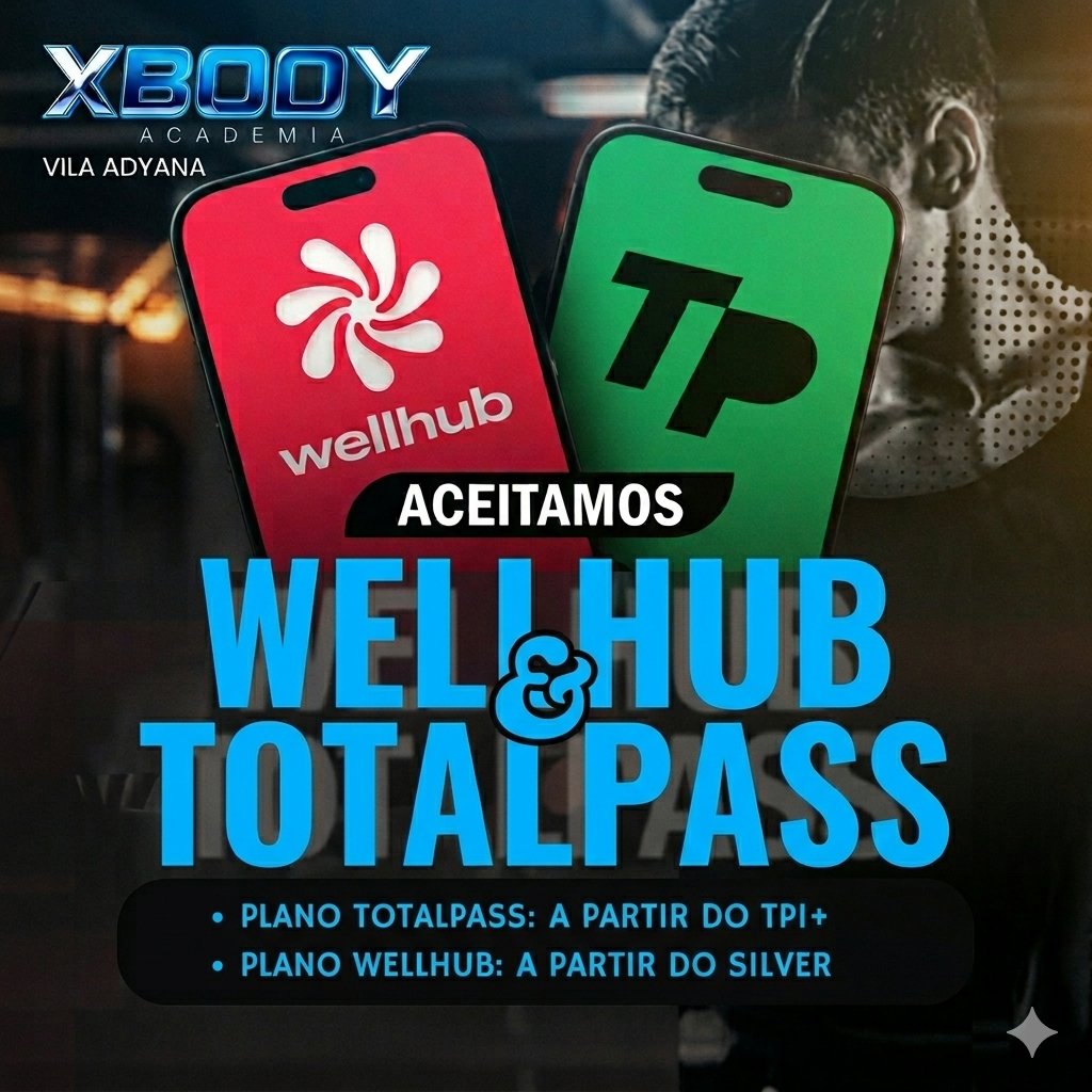 Aceitamos Wellhub e Totalpass
